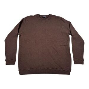 Vtg 90's Patagonia Sweater Mens XL Brown V Neck Waffle Knit Pullover Fall Winter